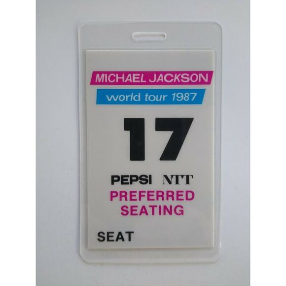Michael Jackson Preferred Seat #17 Backstage Pass Original Bad 1987 Concert Tour - Picture 3 of 4
